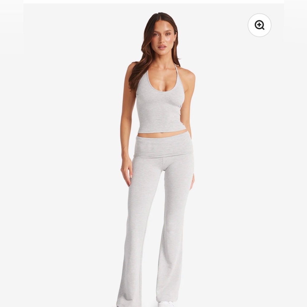 CSB Gray & Black Halter Top and Yoga Pants